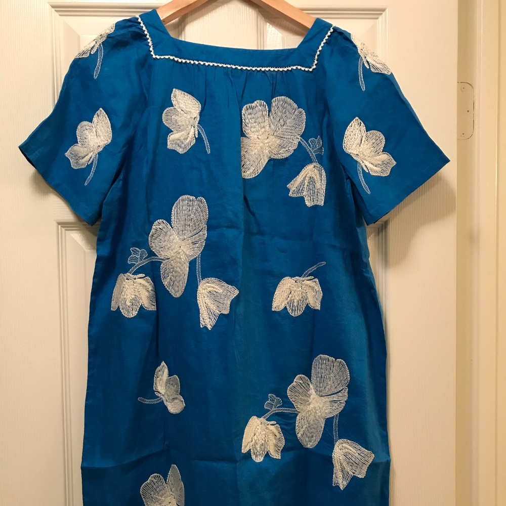 J. Crew Flower Embroidered Knit Dress BNWT - Picture 3 of 4